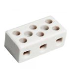 Conector Porcelana 3 Polos 10mm Decorlux CP1033