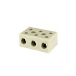 Conector Porcelana 3 Polos 10mm Decorlux CP1033