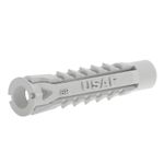 Bucha Plástica 6mm U-TBI Branca com 200 Peças