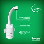 Torneira Elétrica Luna Branca Parede 4T Zagonel
