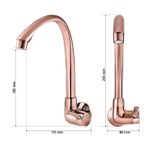 Torneira Plástica Cozinha de Parede Bica Alta Linea Rosegold Tigre 300005608