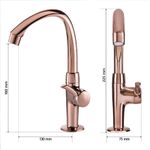 Torneira Plástica para Lavatório Bica Alta Linea Rosegold Tigre 300005613
