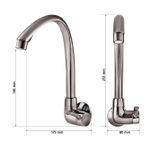 Torneira Plástica Cozinha Parede Bica Alta Oxidado Tigre 300005610