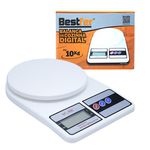 Balança Digital de Cozinha Branca 10 Kg BFH3038 Bestfer