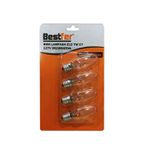 Kit Mini Lampadas Decorativas 7W E-12 4 Peças Bestfer 127V BFH1523
