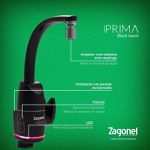 Torneira Elétrica Prima Black Eletrônica Zagonel 127V