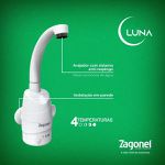 Torneira Elétrica Luna Branca Perede 4T Zagonel 127V