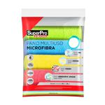 Pano Micro Fibra Multiuso 35 X 35cm Sp9324 Superpro - 4 Unidades 