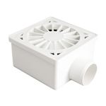 Ralo Sifonado Quadrado Branco 100X40mm Branco 311 Durin 