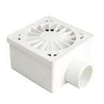 Ralo Sifonado Quadrado Branco 100X40mm Branco 311 Durin 