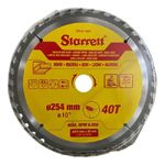 Disco de Serra Circular 254mm com 40 Dentes CCS254-40 Starrett