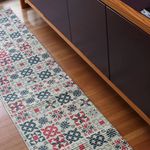 Tapete Antiderrapante Tropical Azulejos 65cm 0202AZU20 Kapazi