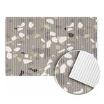 Tapete Antiderrapante Tropical Terrazo Cinza 43cm 0201TER01 Kapazi