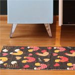 Tapete Antiderrapante Tropical Galinhas Black 43cm 0201GAB20 Kapazi