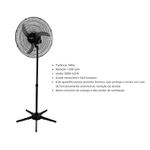 Ventilador de Pedestal 60cm Preto Bivolt Tron