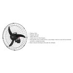 Ventilador de Parede 60cm Preto Bivolt Tron