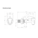 Torneira Plástica Para Filtro Preta e Marrom - Rosca 3/8'' Herc