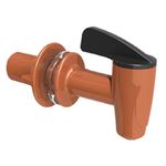 Torneira Plástica Para Filtro Preta e Marrom - Rosca 3/8'' Herc