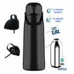 Garrafa Térmica Magic Pump 1,8L Preta 54737 Termolar