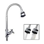 Torneira Cozinha Gourmet Flexivel de Mesa em ABS Cromado 411000