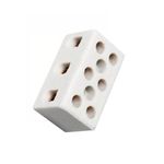 Conector Porcelana 10mm 3 Pólos 8204 Fertak