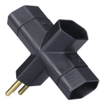 Pino 3 Saídas 2P+T Preto Margirius