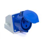 Tomada Industrial Sobrepor 32A 3P+T Azul Margirius 21606