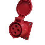 Tomada Industrial Embutir 32A 3P+T Vermelha Margrius 21627