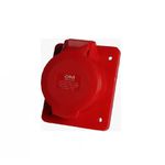Tomada Industrial Embutir 32A 3P+T Vermelha Margrius 21627