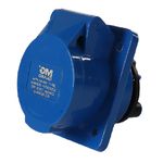 Tomada Industrial Embutir 16A 2P+T Azul Margirios 21617