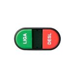 Botão Duplo Liga e Desliga 1NA+1NF com Visor 17457 Margirius