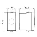Modulo Interruptor Touch Simples 10A Preto 21860 Sleek Margirius