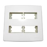 Placa 4 x 4 Branca - 4 Postos Horizontais 19436 Linha B3 Margirius