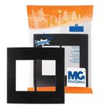 Placa 4x4 de 6 Postos Clean Preto Fosco Margirius