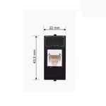 Módulo Tomada Informática RJ-45 Clean Preto Fosco Margirius