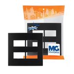 Placa 4x4 de 4 Postos Separados Clean Preto Fosco Margirius