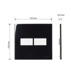Placa 4x4 de 2 Postos Clean Preto Fosco Margirius