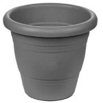 Vaso para Jardim 45cm Plástico Cinza Primafer PR6046-1