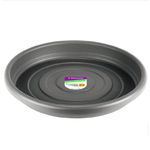 Prato 22cm para Vaso Plástico 28cm Cinza Primafer PR6543-1