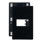 Placa 4 x 2 com Suporte 1 Posto Horizontal Linha Infinity Ebony Margirius