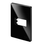 Placa 4 x 2 com Suporte 1 Posto Horizontal Linha Infinity Ebony Margirius