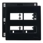 Placa 4 x 4 com Suporte 4 Postos Separados Linha Infinity Ebony Margirius