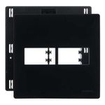 Placa 4 x 4 com Suporte 2 Postos Horizontais Linha Infinity Ebony Margirius
