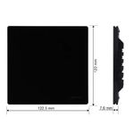 Placa 4 x 4 com Suporte Cega Linha Infinity Ebony Margirius