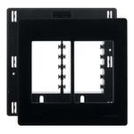 Placa 4 x 4 com Suporte 6 Postos Horizontais Linha Infinity Ebony Margirius