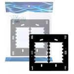 Placa 4 x 4 com Suporte 6 Postos Horizontais Linha Infinity Ebony Margirius