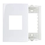 Placa 4 X 2 Com 2 Postos Branco C/ Suporte Linha Infiniti Margirius 