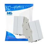 Módulo Interruptor Duplo Simples Linha Infiniti Margirius 