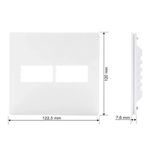 Placa 4 X 4 Com 2 Postos Branco C/ Suporte Linha Infiniti Margirius