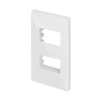 Placa 4 X 2 Com 2 Postos Separados Branco C/ Suporte Linha Infiniti Margirius